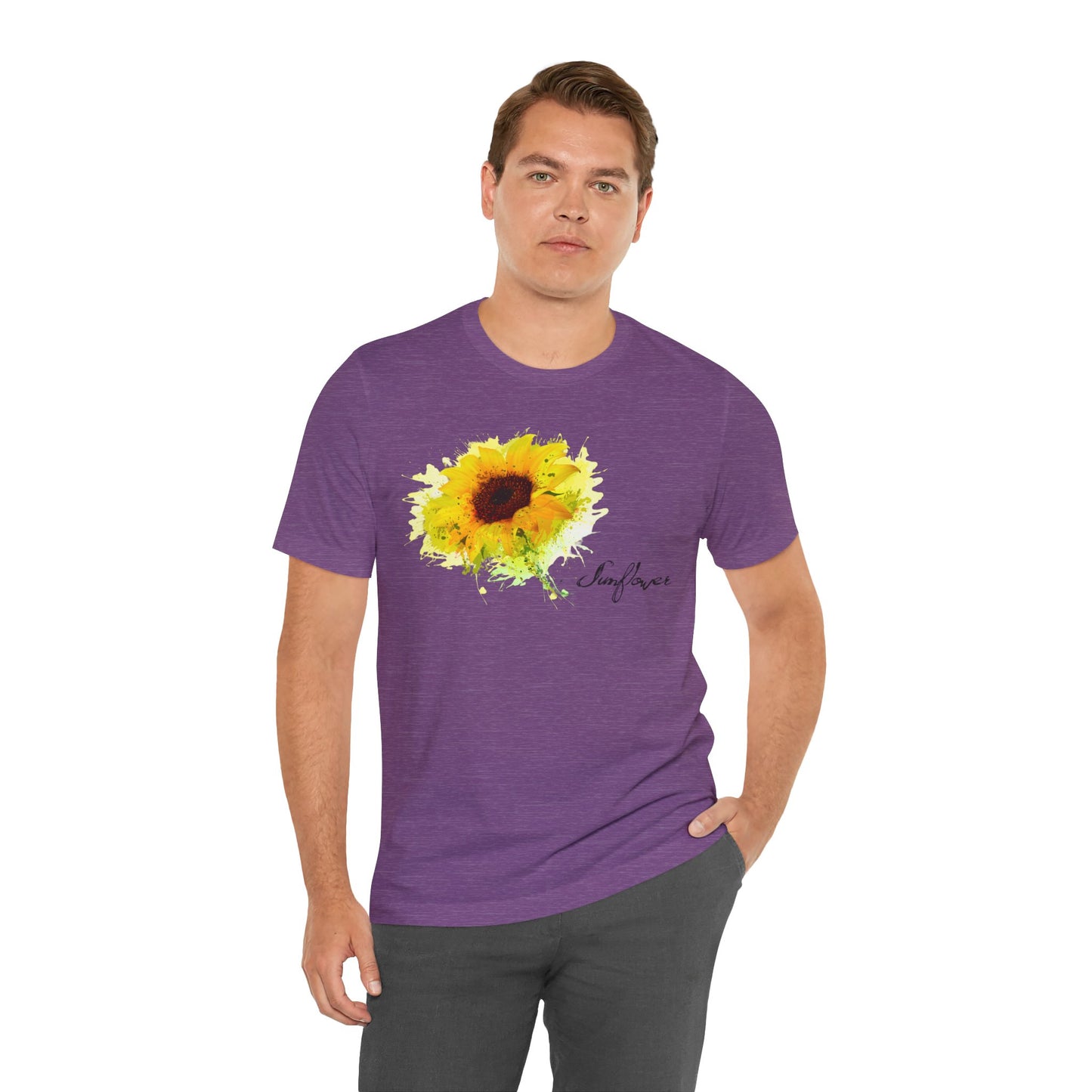 Sunflower Women's Crew Neckline Short Sleeve Tee, Summer Clothes Women, Women's Clothing, Women's Top for casual wear, Unisex, Men and Women Jersey Short Sleeve Tee.