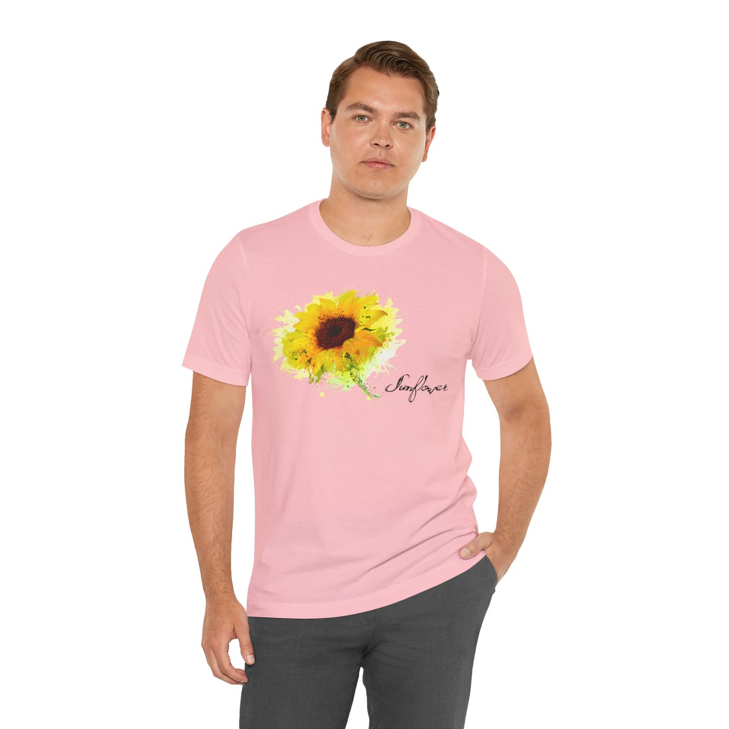 Sunflower Women's Crew Neckline Short Sleeve Tee, Summer Clothes Women, Women's Clothing, Women's Top for casual wear, Unisex, Men and Women Jersey Short Sleeve Tee.