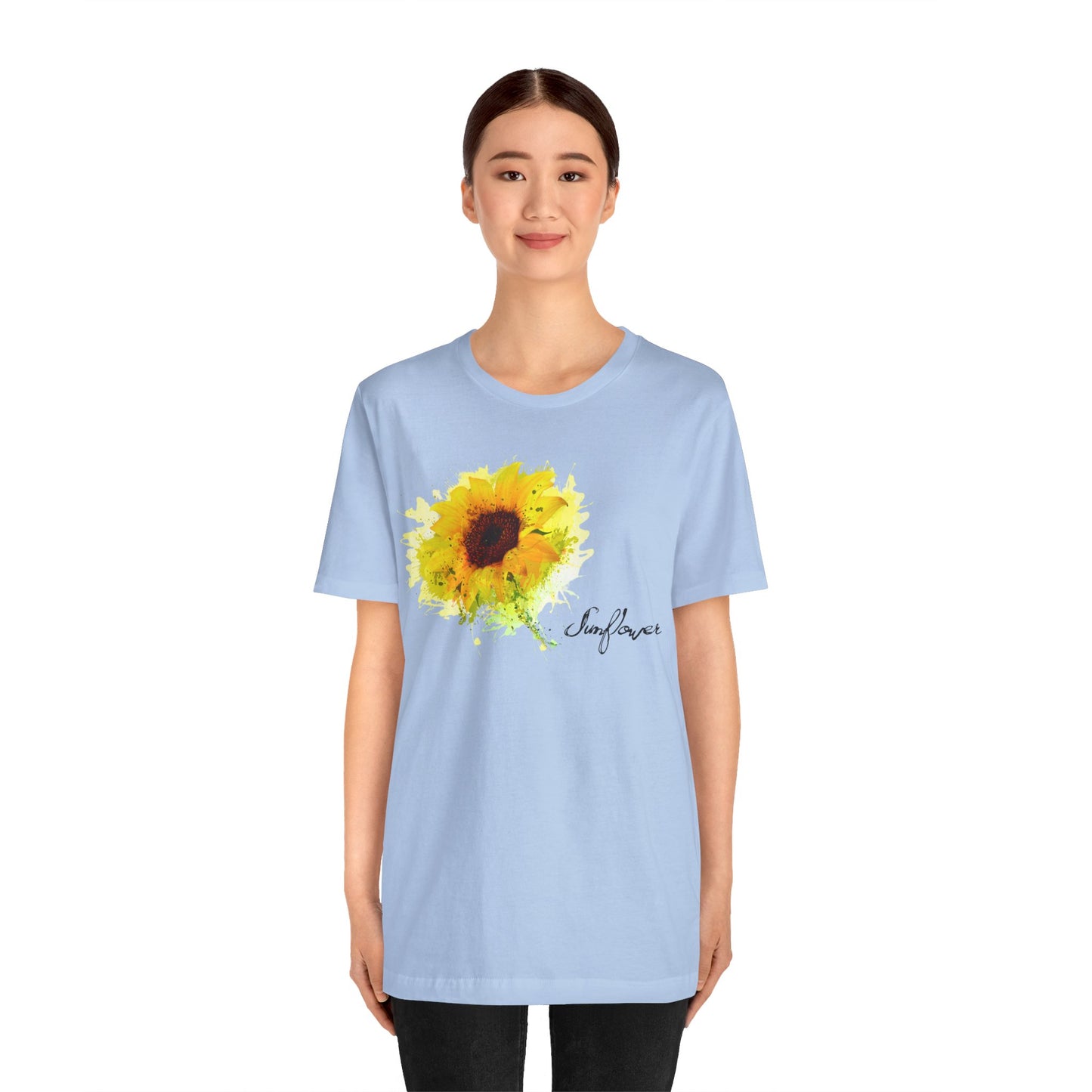 Sunflower Women's Crew Neckline Short Sleeve Tee, Summer Clothes Women, Women's Clothing, Women's Top for casual wear, Unisex, Men and Women Jersey Short Sleeve Tee.