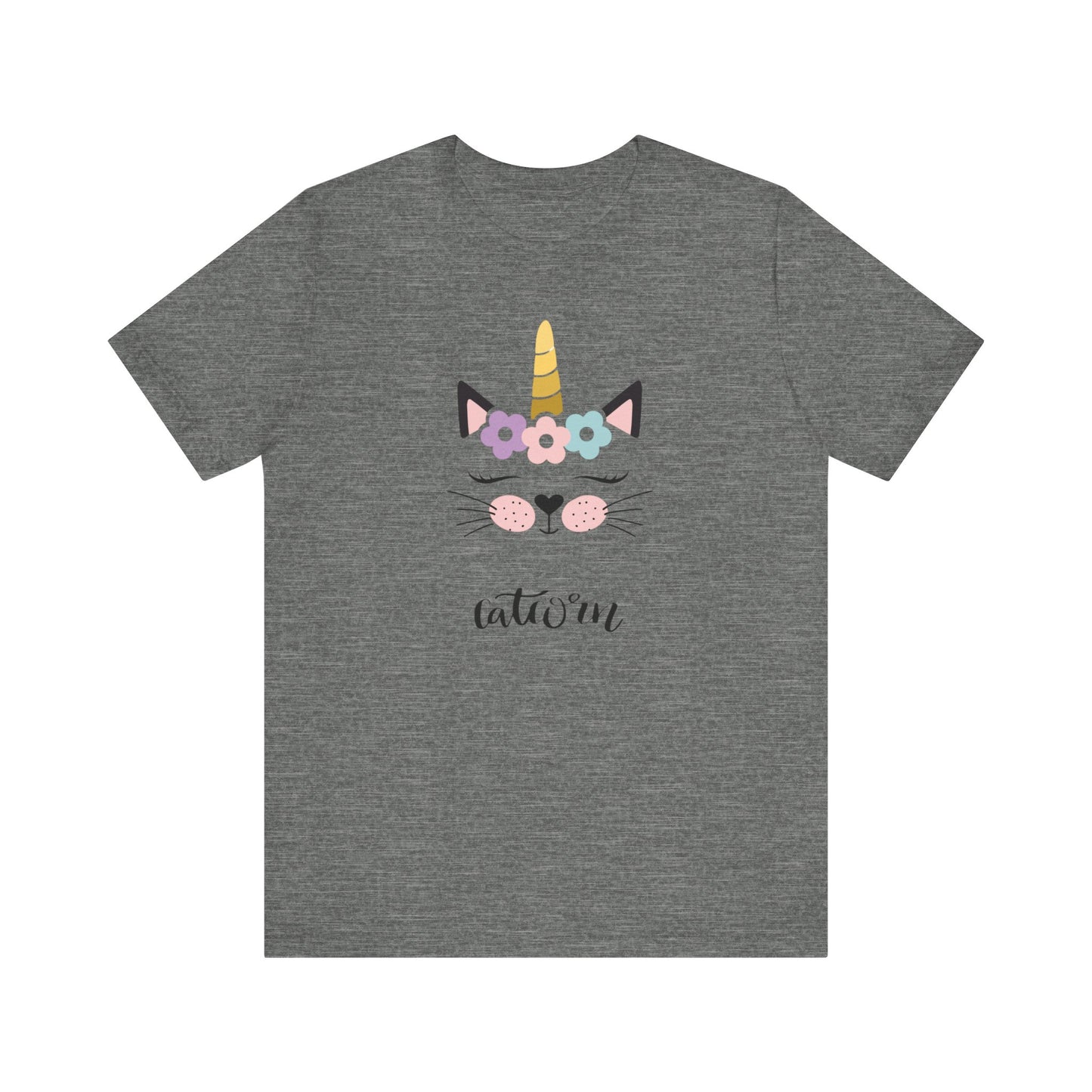 Cat and unicorn t -shirt, cat and unicorn combination, unisex Jersey Short Sleeve Tee