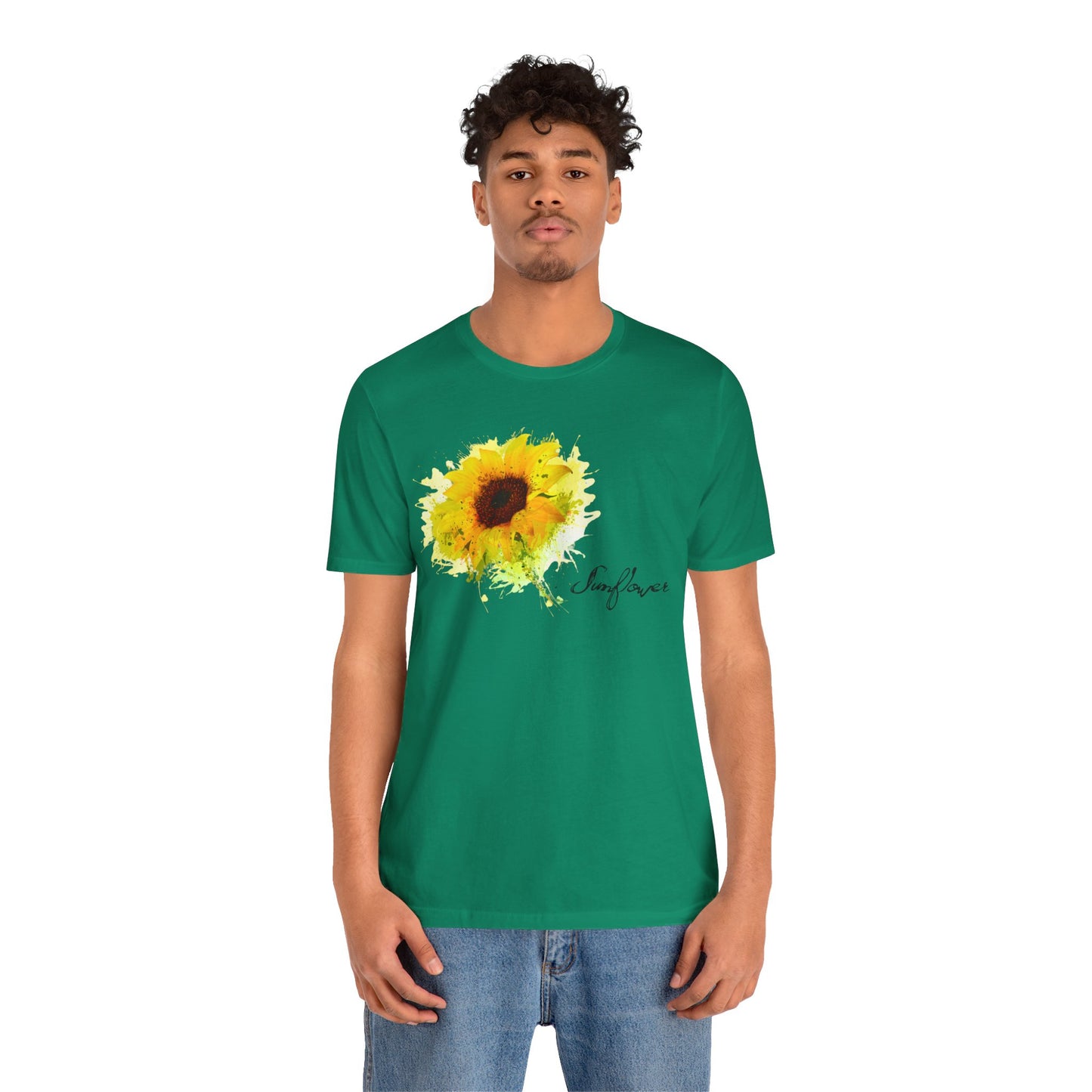 Sunflower Women's Crew Neckline Short Sleeve Tee, Summer Clothes Women, Women's Clothing, Women's Top for casual wear, Unisex, Men and Women Jersey Short Sleeve Tee.