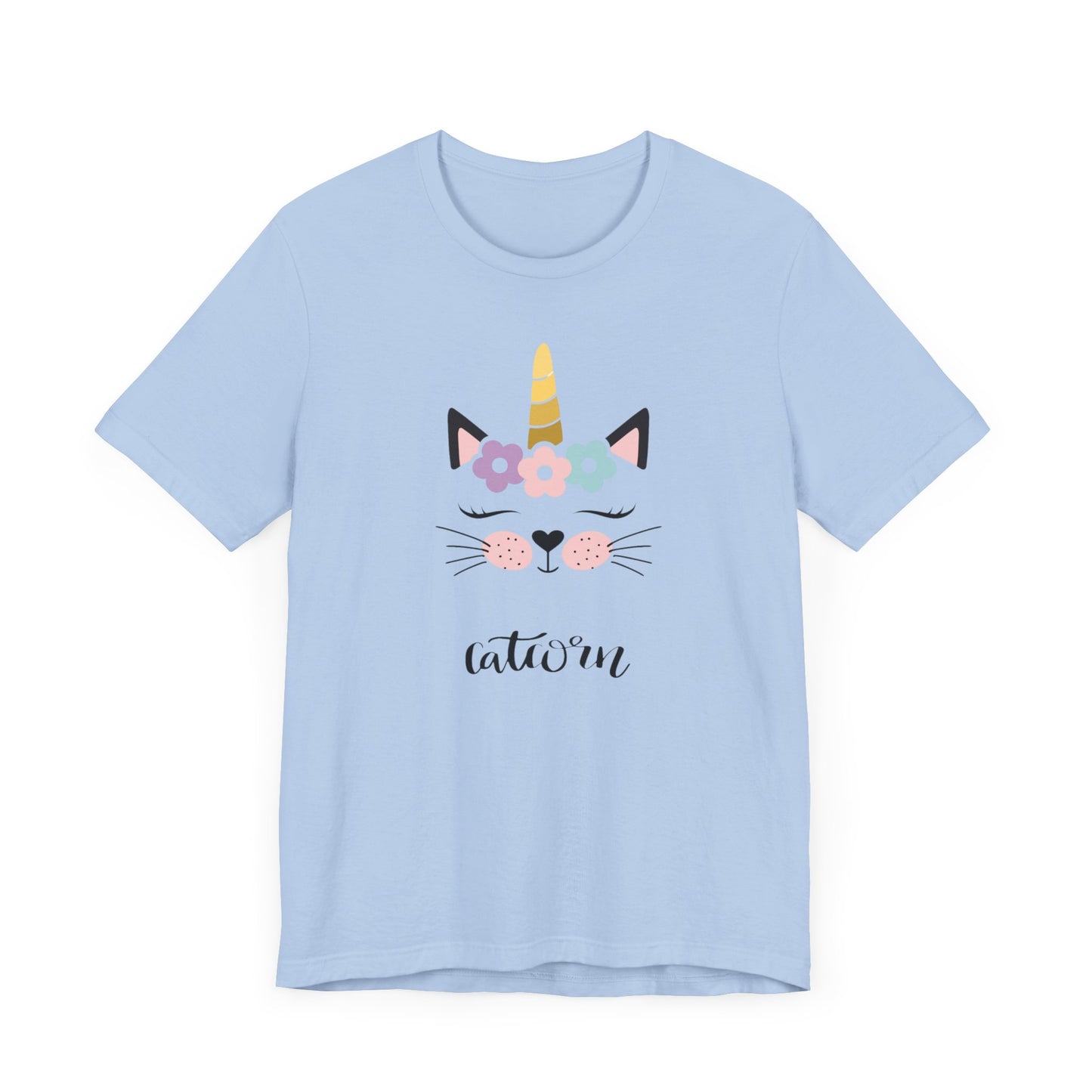 Cat and unicorn t -shirt, cat and unicorn combination, unisex Jersey Short Sleeve Tee