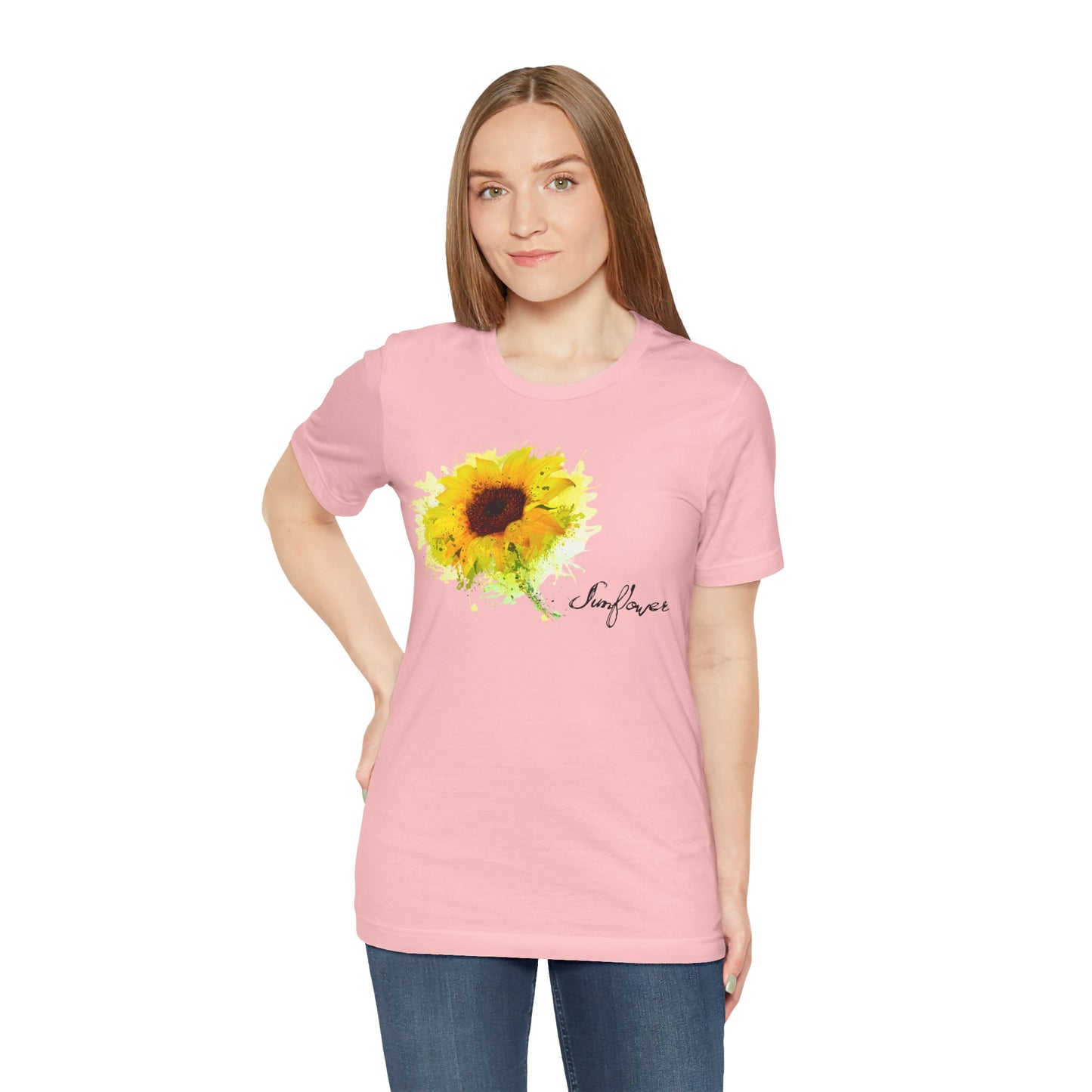 Sunflower Women's Crew Neckline Short Sleeve Tee, Summer Clothes Women, Women's Clothing, Women's Top for casual wear, Unisex, Men and Women Jersey Short Sleeve Tee.