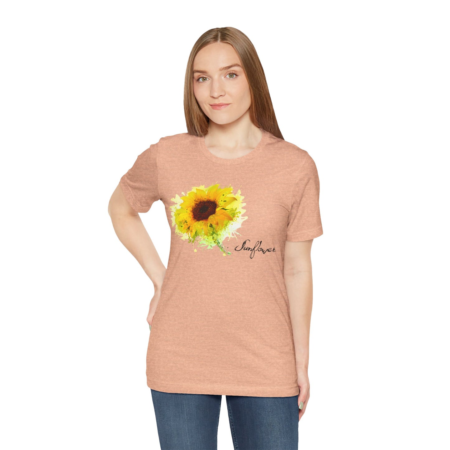 Sunflower Women's Crew Neckline Short Sleeve Tee, Summer Clothes Women, Women's Clothing, Women's Top for casual wear, Unisex, Men and Women Jersey Short Sleeve Tee.