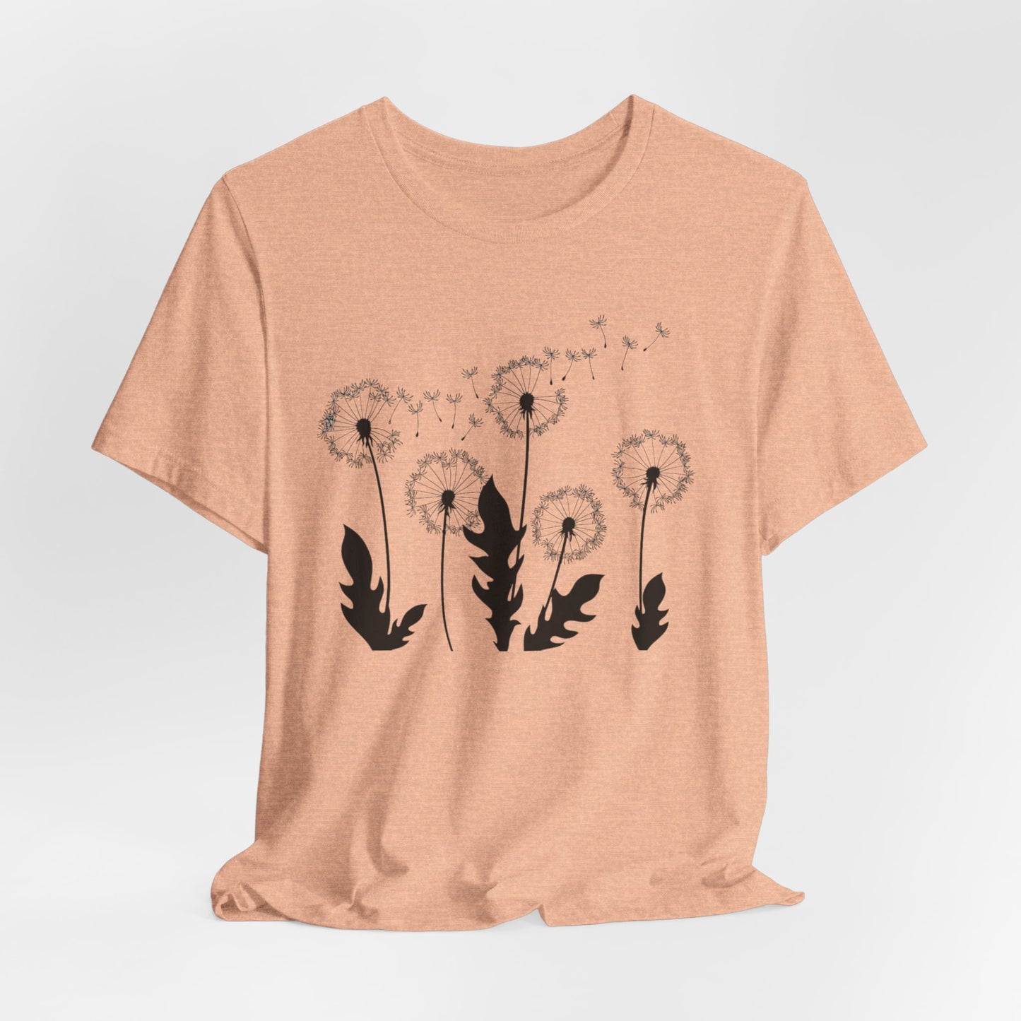 Dandelion Women's Crew Neckline Short Sleeve Tee, Summer Clothes Women, Short Sleeve Crew Neck T-Shirt for Summer, Women's Clothing, Women's Top for casual wear, Unisex, Men and Women Jersey Short Sleeve Tee.