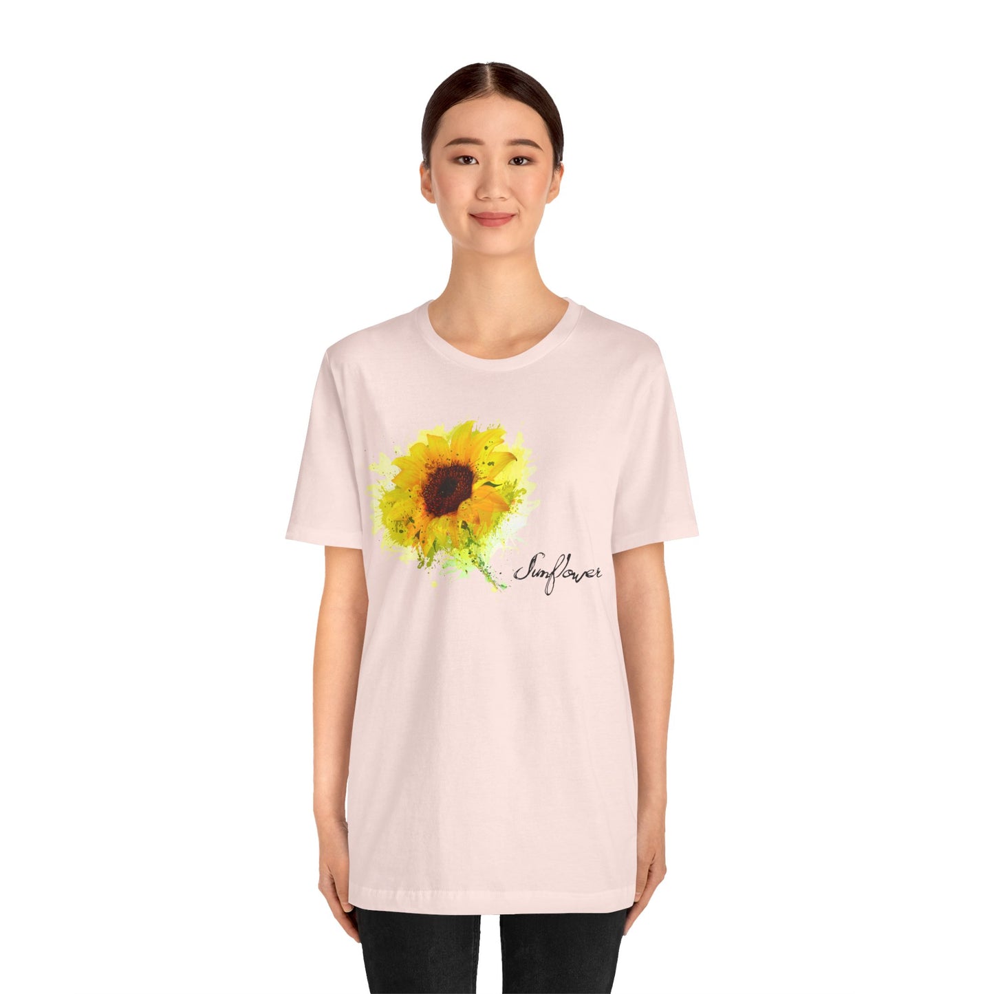 Sunflower Women's Crew Neckline Short Sleeve Tee, Summer Clothes Women, Women's Clothing, Women's Top for casual wear, Unisex, Men and Women Jersey Short Sleeve Tee.