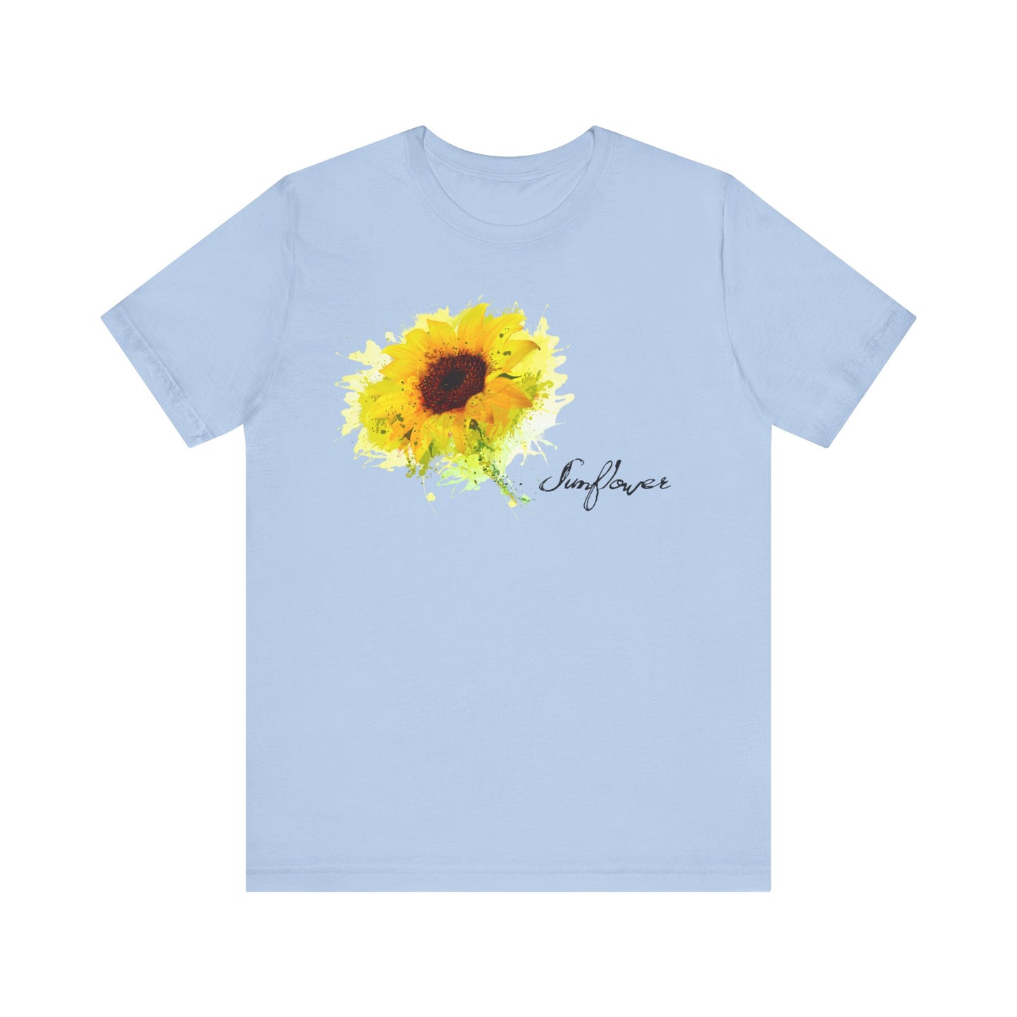 Sunflower Women's Crew Neckline Short Sleeve Tee, Summer Clothes Women, Women's Clothing, Women's Top for casual wear, Unisex, Men and Women Jersey Short Sleeve Tee.