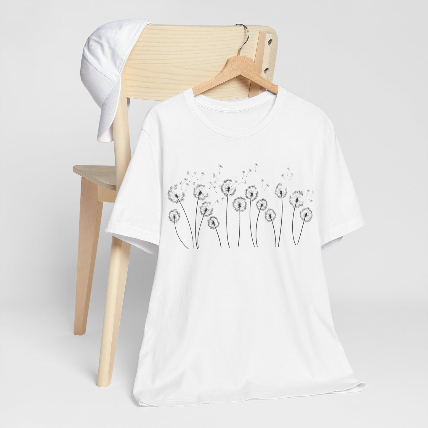 Dandelion Women's Crew Neckline Short Sleeve Tee, Summer Clothes Women, Short Sleeve Crew Neck T-Shirt for Summer, Women's Clothing, Women's Top for casual wear, Unisex, Men and Women Jersey Short Sleeve Tee.